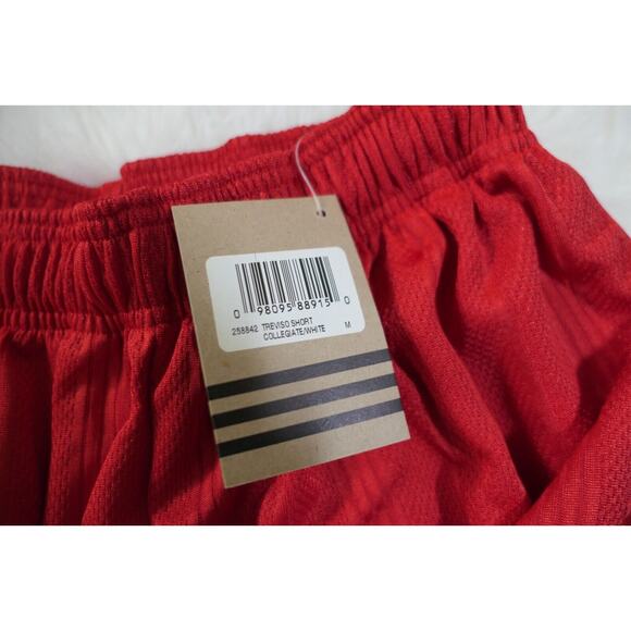 NWT Vintage Y2K 90s ADIDAS Soccer TREVISO Polyester Men's Red Shorts Medium - Picture 4 of 11